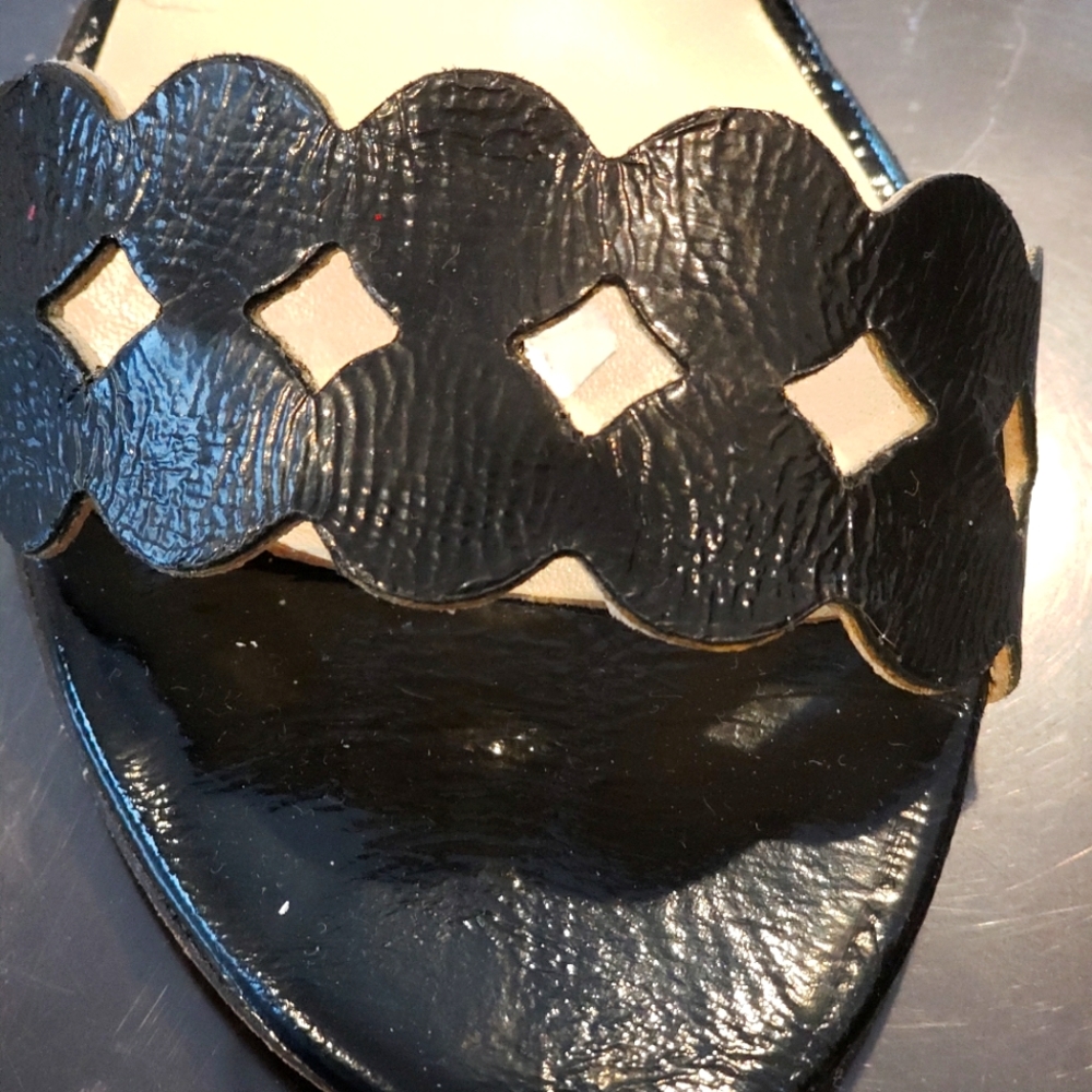 Butter Black peep toe shoes